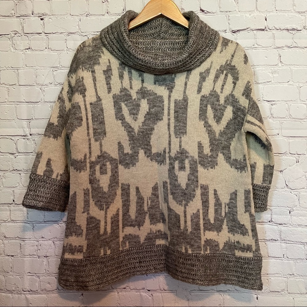 Chico’s Cowl Neck 3/4 Length Sleeve Sweater size 0 XS